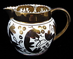 Wedgwood Gold Luster Creamer Jug Hand Painted Grapes