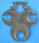 Click to view larger image of Horse Brass Antique 3 Crescents Vintage Numbered Amulet (Image2)