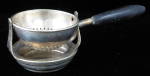 Tea Strainer Ebony Handle Silver Swivel Basket Antique
