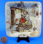 Click here to enlarge image and see more about item 8135: Sairey Gamp Dickens Pin Dish New Hall Teabag Caddy