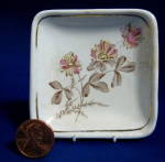 Square Butter Pat English Brown Transferware Wilkinson