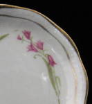 Click to view larger image of Butter Pat Pink Harebell Antique English Gold Trim Dish (Image2)
