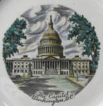 Click to view larger image of Souvenir Plate Washington DC Ironstone Transfer Capitol (Image2)