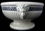 Click to view larger image of Wedgwood Bowl Trentham Art Deco Rams Heads Checkers (Image1)