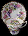 Rosina Cup And Saucer Lilacs Spring Flowers England