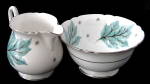 Click to view larger image of Shelley Drifting Leaves Cream and Sugar England Gainsborough Shape (Image1)