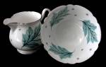 Click to view larger image of Shelley Drifting Leaves Cream and Sugar England Gainsborough Shape (Image2)