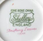 Click to view larger image of Shelley Drifting Leaves Cream and Sugar England Gainsborough Shape (Image4)