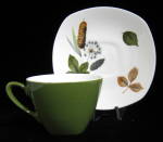 Click to view larger image of Cup And Saucer Midwinter Riverside Mid-Century Cattails (Image1)