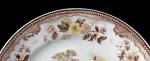Click to view larger image of Willow Brown Transferware Dinner Plate Polychrome England 1920s (Image3)