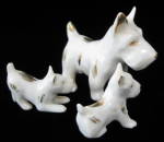 Click to view larger image of Dog Figurine Family Germany Terrier Porcelain Antique (Image1)