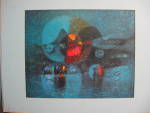 Print Le Ba Dang Village Matted Artist Signed Impressionism
