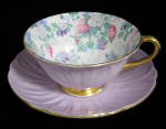 Click here to enlarge image and see more about item 8355: Shelley Oleander Summer Glory Chintz Cup And Saucer Pnk