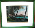 Click here to enlarge image and see more about item 8360a: Edithe Beutler Diamond Head Colored Photograph Vintage