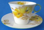 Click here to enlarge image and see more about item 8371: Shelley Cup And Saucer Dog Roses Regent Shape Art deco