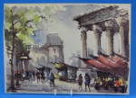 Postcard Paris Watercolor La Madeleine Signed Delane