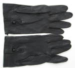 Italian Kid Leather Gloves Black For Macys Glass Button