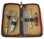 Manicure Set LeCross Leather Zipper Case 5 Tools