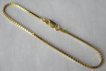 Italian Box Chain Bracelet Gold Vermeil Sterling Silver