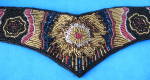 Vintage Satin Beaded Belt Black Sunrise Adjustable 1980
