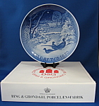 Bing Grondahl Plate Christmas Pheasants Snow 1970