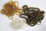 Click here to enlarge image and see more about item 8560a: Lot of Antique Beads Amber Beads Clear Beads Crochet