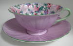 Click here to enlarge image and see more about item 8648a: Shelley Oleander Summer Glory Chintz Cup And Saucer