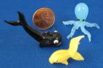 Click here to enlarge image and see more about item 8663: Art Glass Octopus Whale And Fish Vintage Mouth Blown