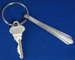Spoon Handle Key Ring Classic Design Silver Plate