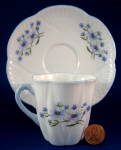Shelley Dainty Coffee Cup And Saucer Blue Rock Demi