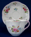 Shelley China Cup And Saucer Dainty Rose Red Daisy