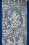 Click here to enlarge image and see more about item 8775: Filet Lace Insertion Panel 2 Motifs 7 Squares Antique