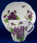 Shelley Tall Dainty Violets Coffee Cup And Saucer