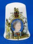 Queen Elizabeth II Golden Jubilee Thimble Bone China UK