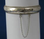 Click here to enlarge image and see more about item 8958: Bangle Bracelet Sterling Silver Handmade Vintage Europe
