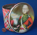 Click here to enlarge image and see more about item 9080: Biscuit Tin John O'Groats Tartan Tea Tin Huntley Palmer