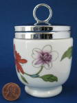 Click here to enlarge image and see more about item 9089a: Egg Coddler Royal Worcester Astley King Double Floral