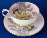 Click to view larger image of Cup and Saucer Pale Pink Windsor Lilies Orange Stamens (Image3)