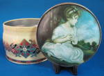 Click here to enlarge image and see more about item 9184: Tea Tin Young Girl Toffee Tin Thorne's Age Of Innocence
