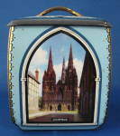 Click here to enlarge image and see more about item 9187a: Tea Tin English Cathedrals Durham Lincoln Biscuit Tin
