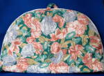 Tea Cozy Padded Teal Blue Peach Floral Large England