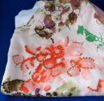 Click to view larger image of Fab Beaded Sweater Coral Bronze Watercolor Floral Peach (Image1)