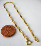 Bracelet Gold Vermeil Sterling Silver Italian Twisted