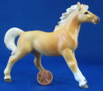 Click here to enlarge image and see more about item 9338: Vintage Palomino Horse Figurine Ceramic 1950s Perfect