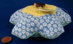 Click to view larger image of Pincushion Vintage Fabrics Hand Made Wood Button Trim (Image1)