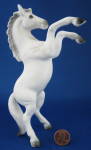 Click here to enlarge image and see more about item 9374: Vintage Rearing Arabian Stallion White 1950s Hagen Rena