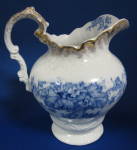 Click here to enlarge image and see more about item 9381: Wedgwood Blue Transferware Pitcher Jug Ewer Antique