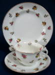 Adderleys Cup And Saucer w/ Plate Spray 96 Roses Pansy