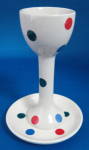 Martin Gulliver Polka Dot Eggcup And Plate Bright Color
