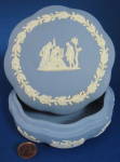 Click to view larger image of Wedgwood Jasperware Scalloped Blue Box Group With Cage (Image4)